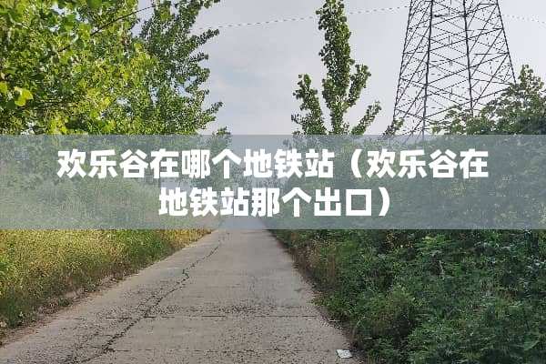 欢乐谷在哪个地铁站（欢乐谷在地铁站那个出口）