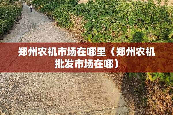 郑州农机市场在哪里（郑州农机批发市场在哪）