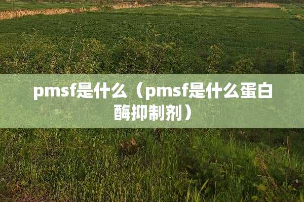 pmsf是什么（pmsf是什么蛋白酶***）