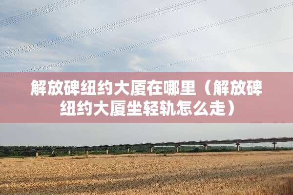 解放碑纽约大厦在哪里（解放碑纽约大厦坐轻轨怎么走）