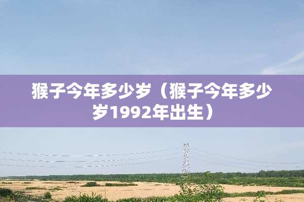 猴子今年多少岁（猴子今年多少岁1992年出生）