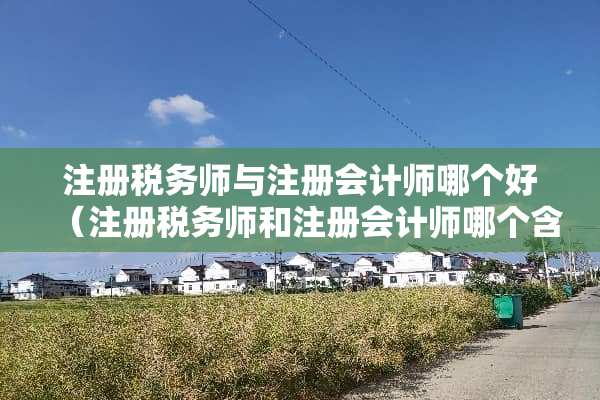 注册税务师与注册会计师哪个好（注册税务师和注册会计师哪个含金量高）