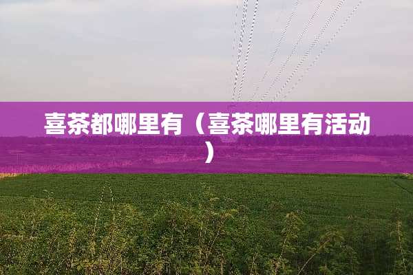 喜茶都哪里有（喜茶哪里有活动）