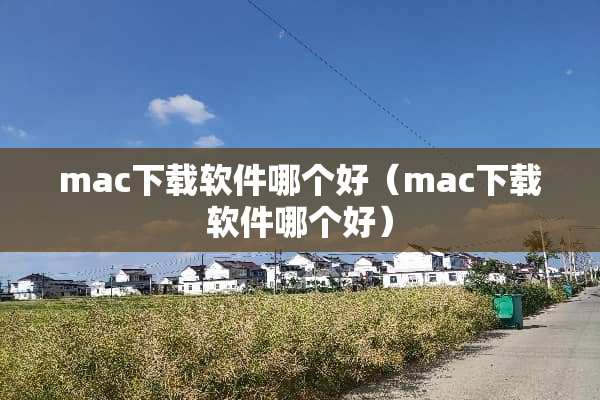 mac下载软件哪个好（mac下载软件哪个好）