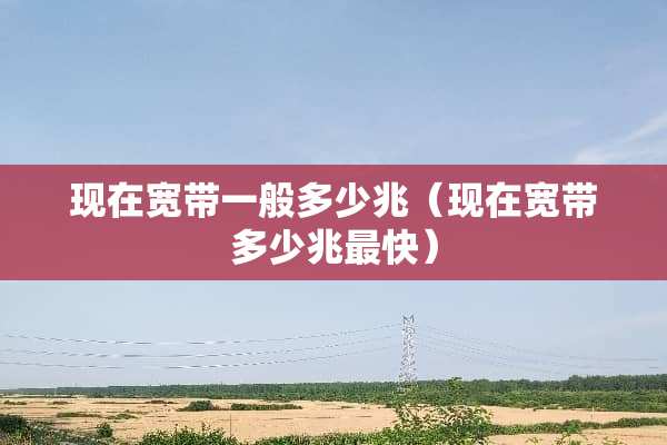 现在宽带一般多少兆（现在宽带多少兆最快）