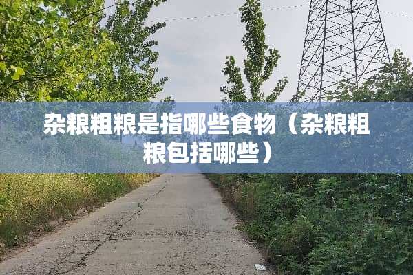 杂粮粗粮是指哪些食物（杂粮粗粮包括哪些）