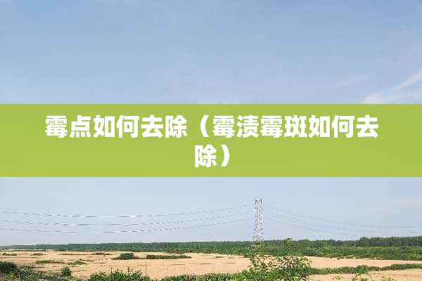 霉点如何去除（霉渍霉斑如何去除）