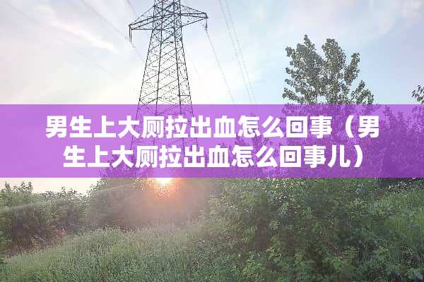 男生上大厕拉出血怎么回事（男生上大厕拉出血怎么回事儿）