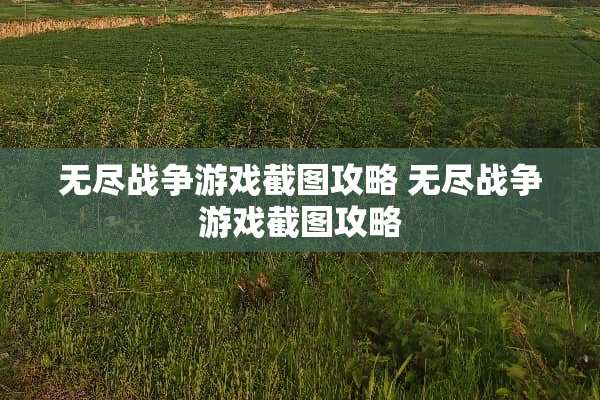 无尽战争游戏截图攻略 无尽战争游戏截图攻略