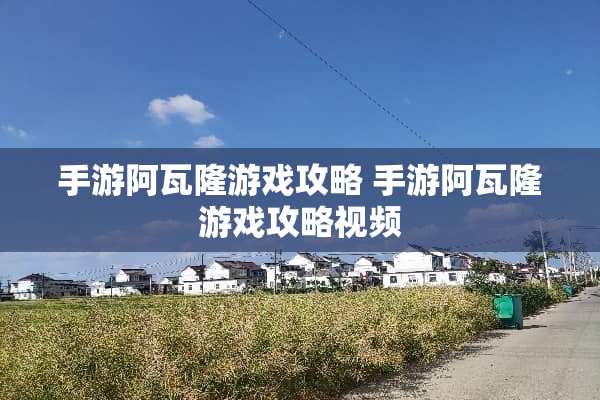 手游阿瓦隆游戏攻略 手游阿瓦隆游戏攻略视频