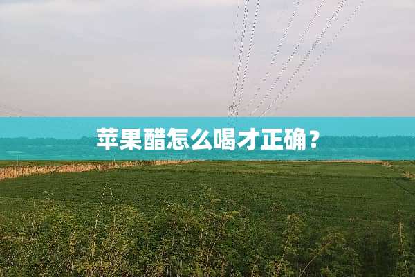 苹果醋怎么喝才正确？