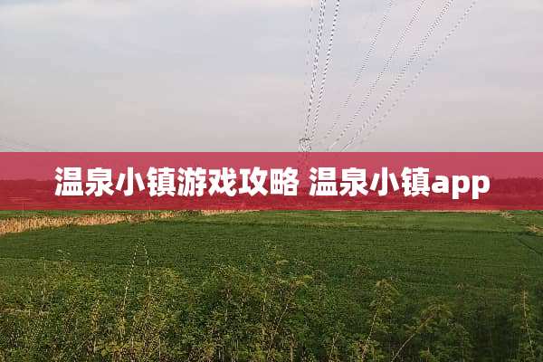 温泉小镇游戏攻略 温泉小镇app