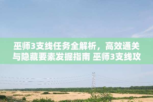 巫师3支线任务全解析，高效通关与隐藏要素发掘指南 巫师3支线攻略
