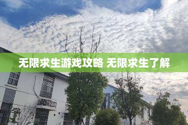 无限求生游戏攻略 无限求生了解