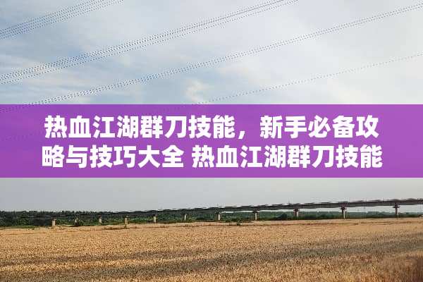 热血江湖群刀技能，新手必备攻略与技巧大全 热血江湖群刀技能