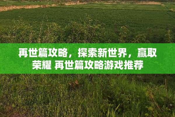 再世篇攻略，探索新世界，赢取荣耀 再世篇攻略游戏推荐