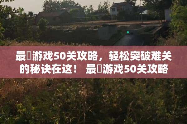 最囧游戏50关攻略，轻松突破难关的秘诀在这！ 最囧游戏50关攻略
