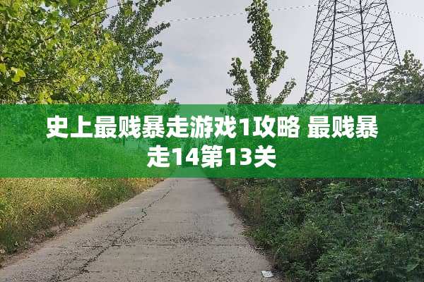史上最贱暴走游戏1攻略 最贱暴走14第13关