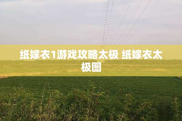 纸嫁衣1游戏攻略太极 纸嫁衣太极图