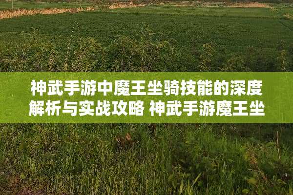 神武手游中魔王坐骑技能的深度解析与实战攻略 神武手游魔王坐骑技能