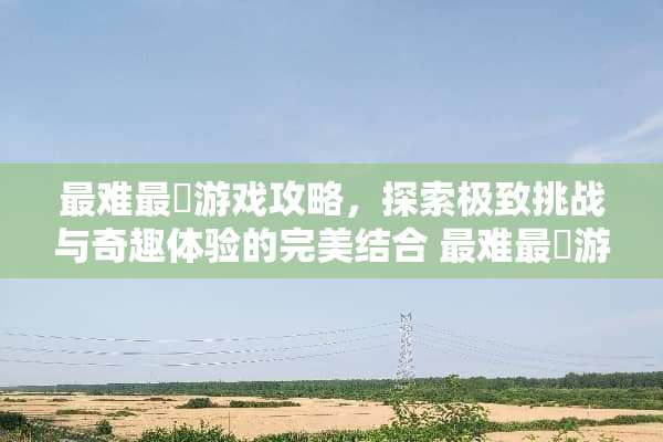 最难最囧游戏攻略，探索极致挑战与奇趣体验的完美结合 最难最囧游戏攻略