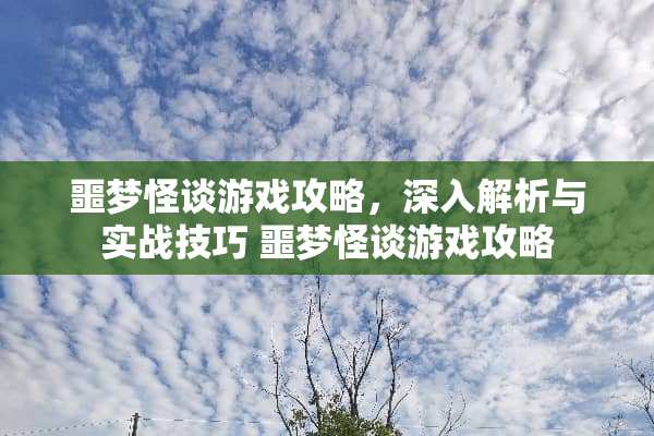 噩梦怪谈游戏攻略，深入解析与实战技巧 噩梦怪谈游戏攻略