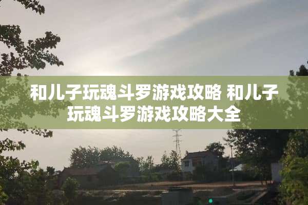 和儿子玩魂斗罗游戏攻略 和儿子玩魂斗罗游戏攻略大全