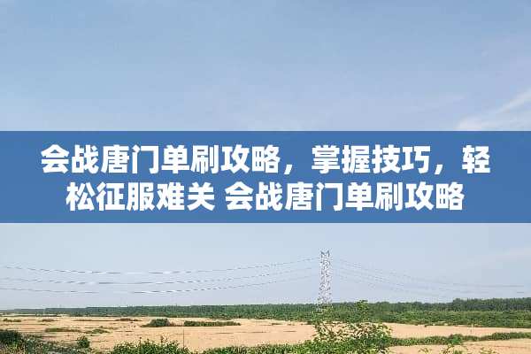 会战唐门单刷攻略，掌握技巧，轻松征服难关 会战唐门单刷攻略