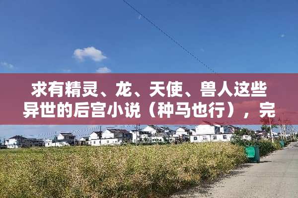 求有精灵、龙、天使、兽人这些异世的后宫小说（种马也行），完本？