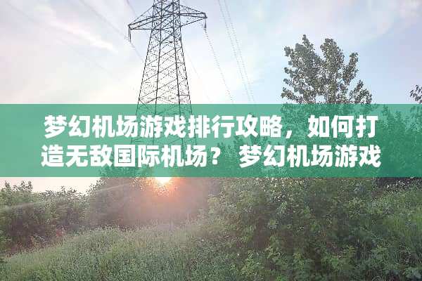 梦幻机场游戏排行攻略，如何打造无敌国际机场？ 梦幻机场游戏排行攻略