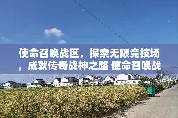 使命召唤战区，探索无限竞技场，成就传奇战神之路 使命召唤战区玩法