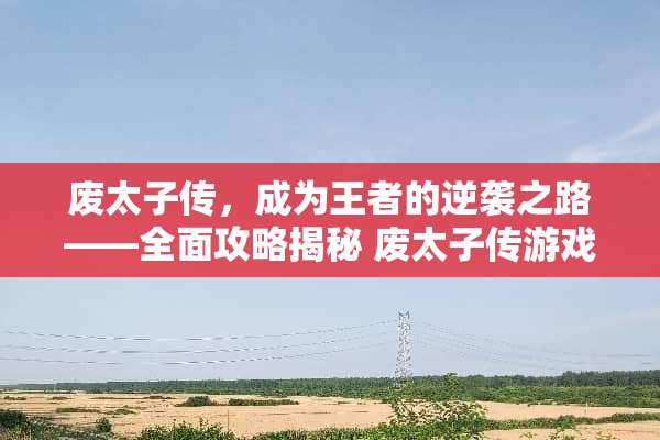 废太子传，成为王者的逆袭之路——全面攻略揭秘 废太子传游戏攻略