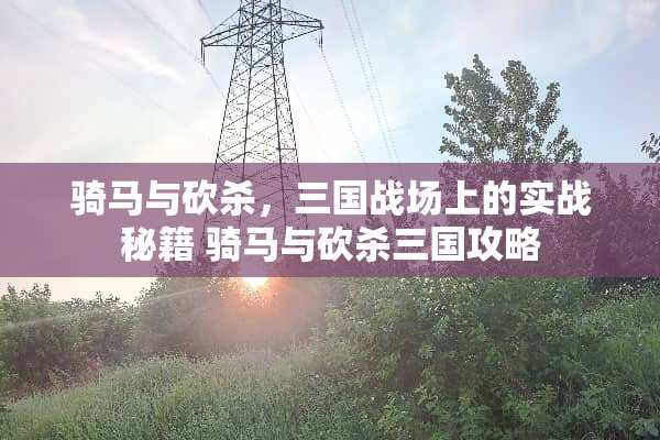 骑马与砍杀，三国战场上的实战秘籍 骑马与砍杀三国攻略