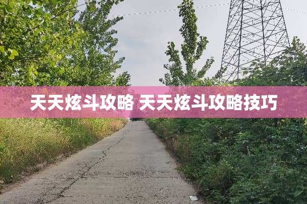 天天炫斗攻略 天天炫斗攻略技巧