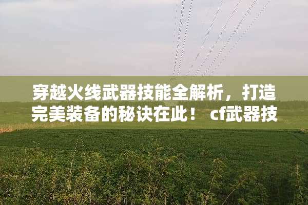穿越火线**技能全解析，打造完美装备的秘诀在此！ cf**技能