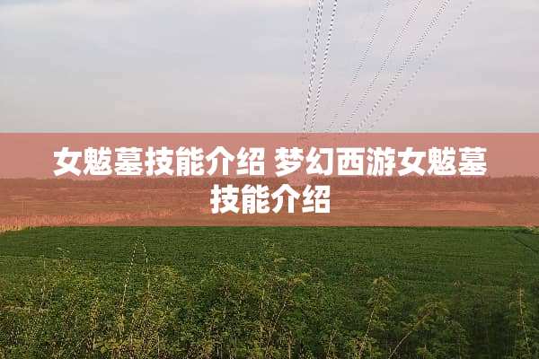 女魃墓技能介绍 梦幻西游女魃墓技能介绍