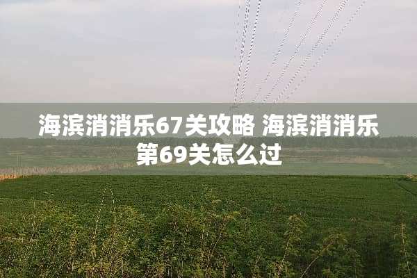 海滨消消乐67关攻略 海滨消消乐第69关怎么过