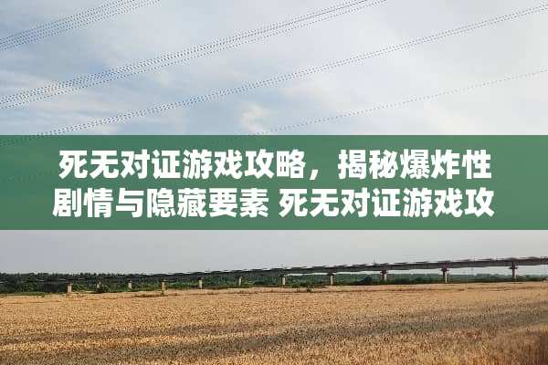死无对证游戏攻略，揭秘**性剧情与隐藏要素 死无对证游戏攻略**
