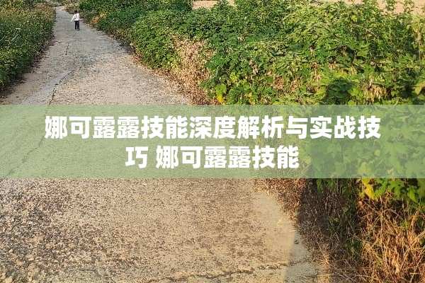 娜可露露技能深度解析与实战技巧 娜可露露技能