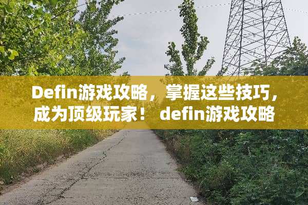 Defin游戏攻略，掌握这些技巧，成为**玩家！ defin游戏攻略