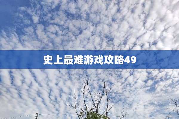史上最难游戏攻略49