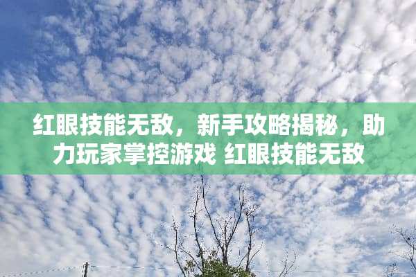 红眼技能无敌，新手攻略揭秘，助力玩家掌控游戏 红眼技能无敌