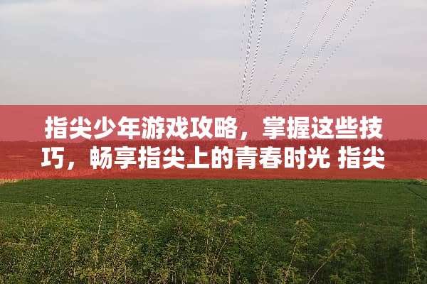 指尖少年游戏攻略，掌握这些技巧，畅享指尖上的青春时光 指尖少年游戏攻略