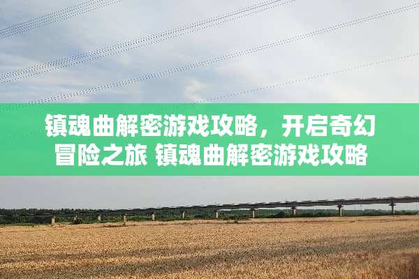 镇魂曲解密游戏攻略，开启奇幻冒险之旅 镇魂曲解密游戏攻略