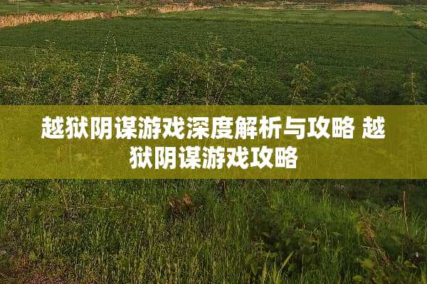 越狱*谋游戏深度解析与攻略 越狱*谋游戏攻略