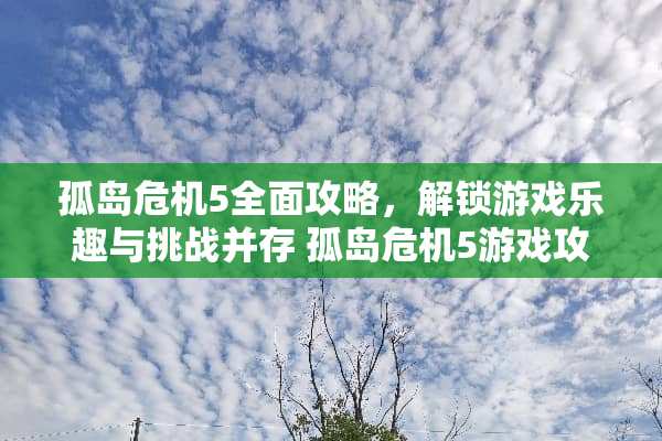 孤岛危机5全面攻略，解锁游戏乐趣与挑战并存 孤岛危机5游戏攻略