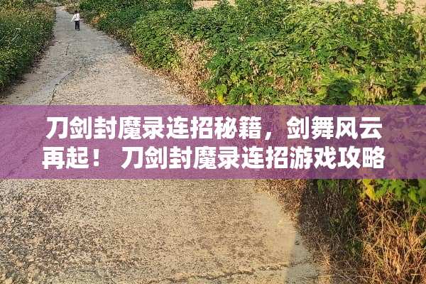 刀剑封魔录连招秘籍，剑舞风云再起！ 刀剑封魔录连招游戏攻略