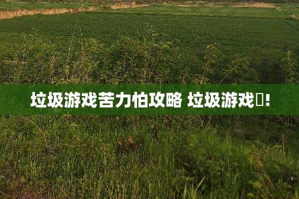 垃圾游戏苦力怕攻略 垃圾游戏嗼!