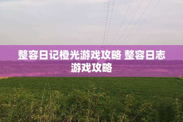 整容日记橙光游戏攻略 整容日志游戏攻略