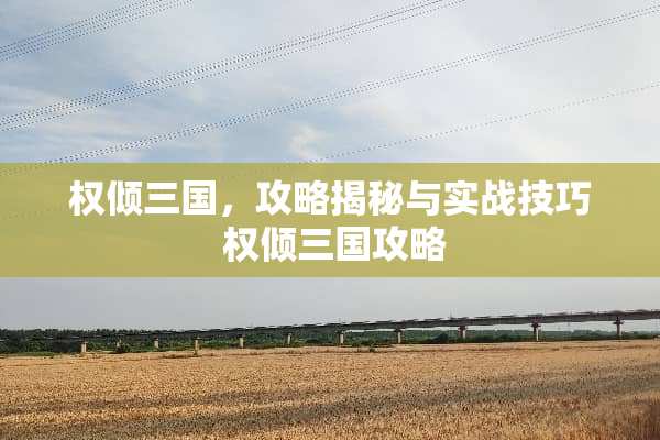 权倾三国，攻略揭秘与实战技巧 权倾三国攻略